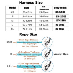 Adjustable Dog Harnesswith Reflective Leash Set