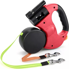 Dual Retractable Dog Leash for 2 Dogs