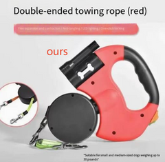 Dual Retractable Dog Leash for 2 Dogs