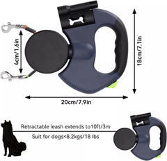 Dual Retractable Dog Leash for 2 Dogs